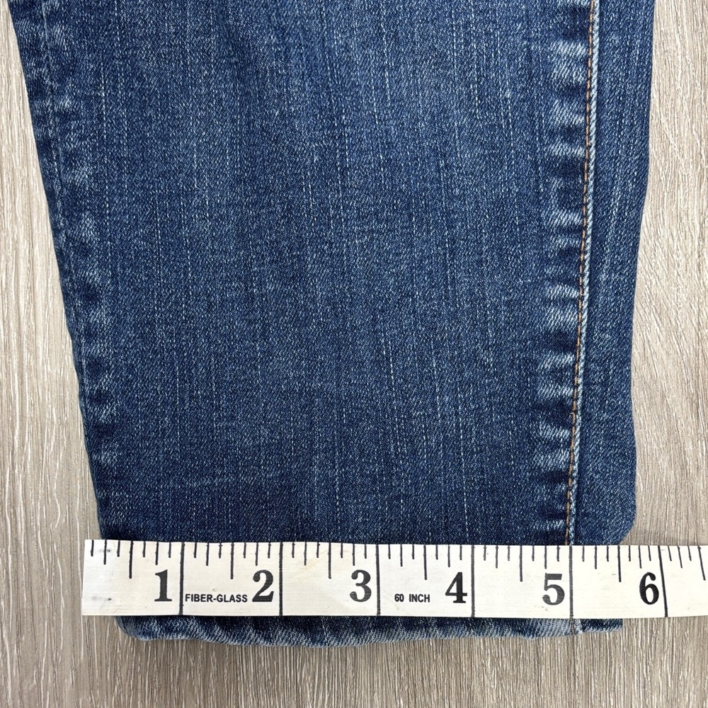 Madewell Women's Straight Leg Jeans in Dark Blue curvy high rise skinny size 30T - Picture 7 of 9